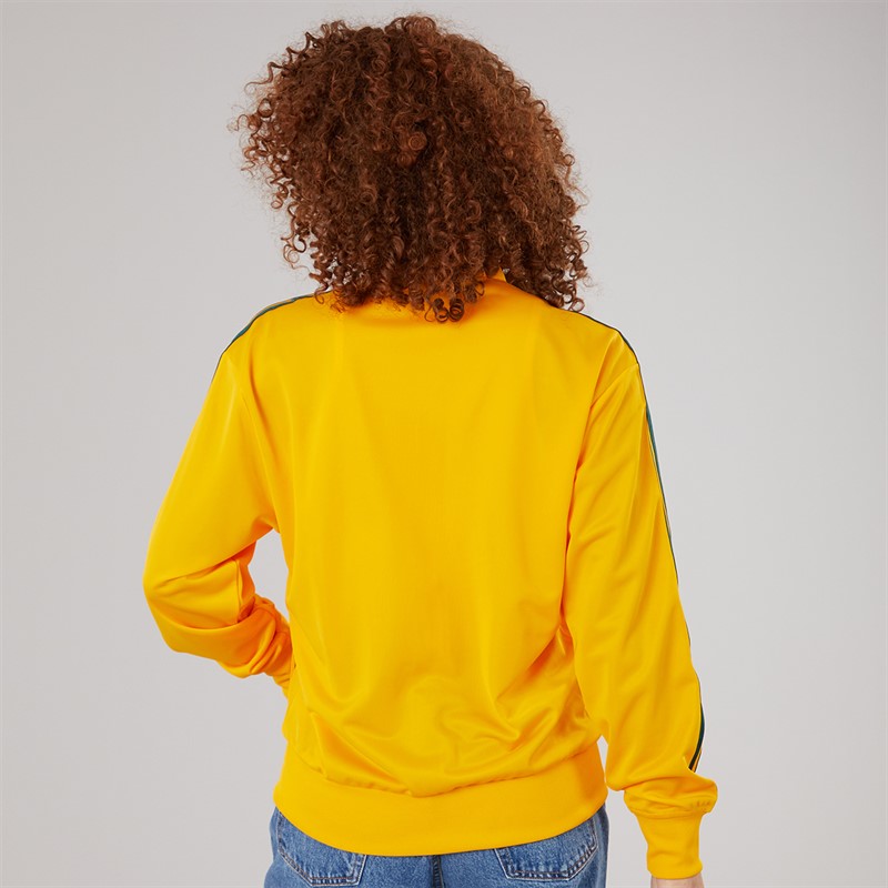adidas Originals Womens Adicolour Classic Firebird Loose Track Jacket Crew Yellow/Collegiate Green
