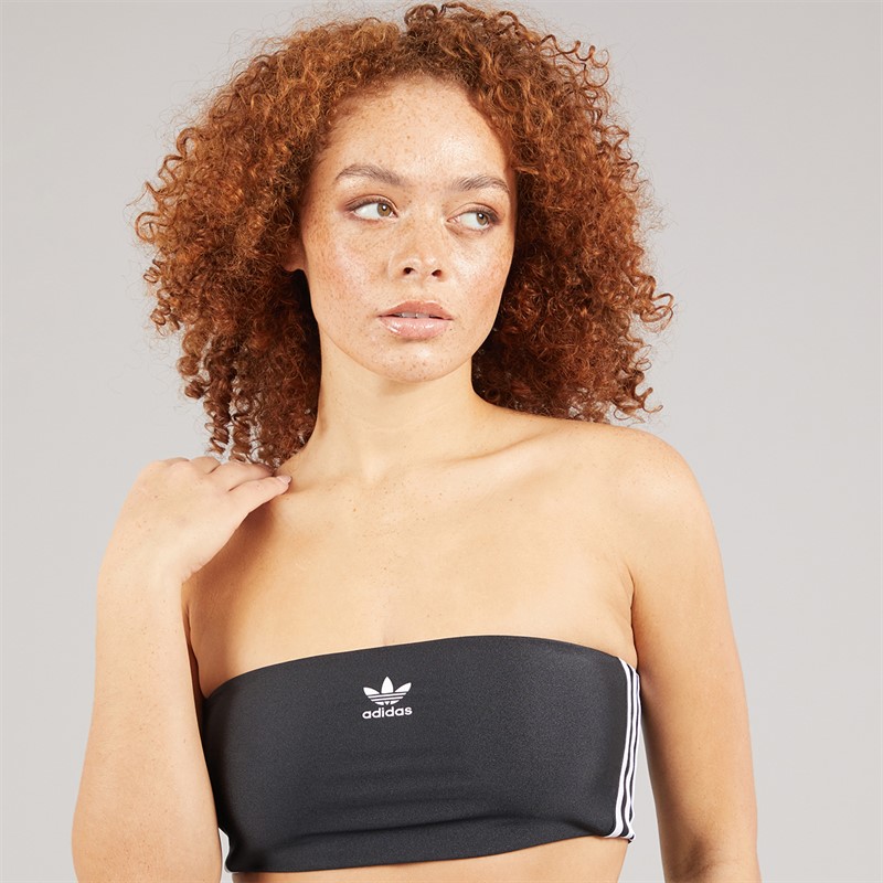 adidas Originals Womens 3-Stripes Tube Top Black