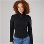 adidas Originals Womens Structured Interlock Long Sleeve Top Black