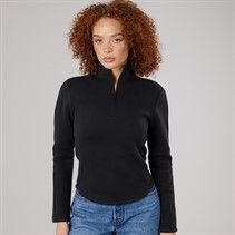 adidas Originals Womens Structured Interlock Long Sleeve Top Black