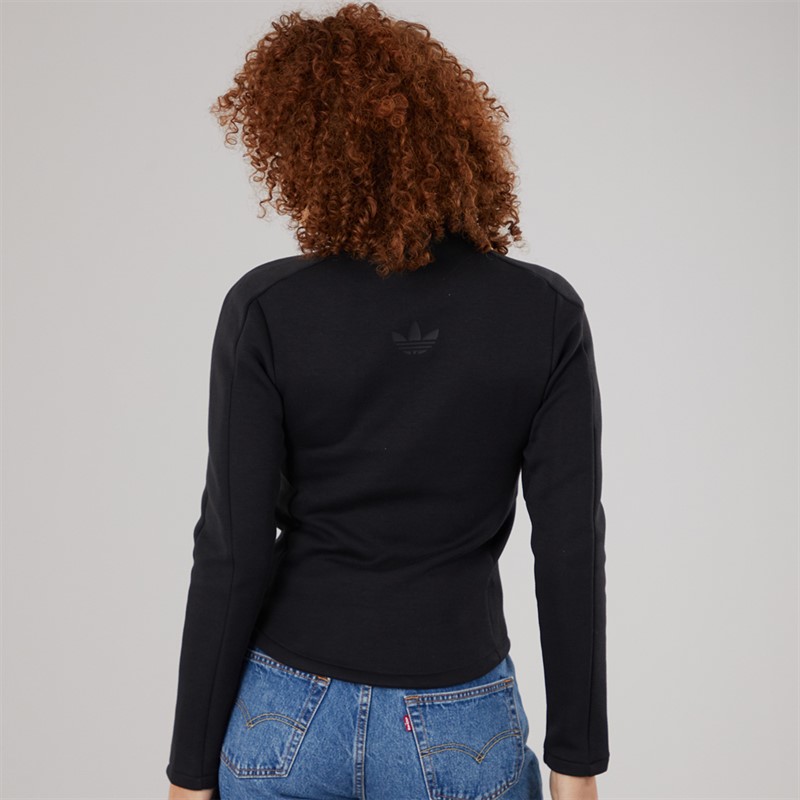 adidas Originals Womens Structured Interlock Long Sleeve Top Black