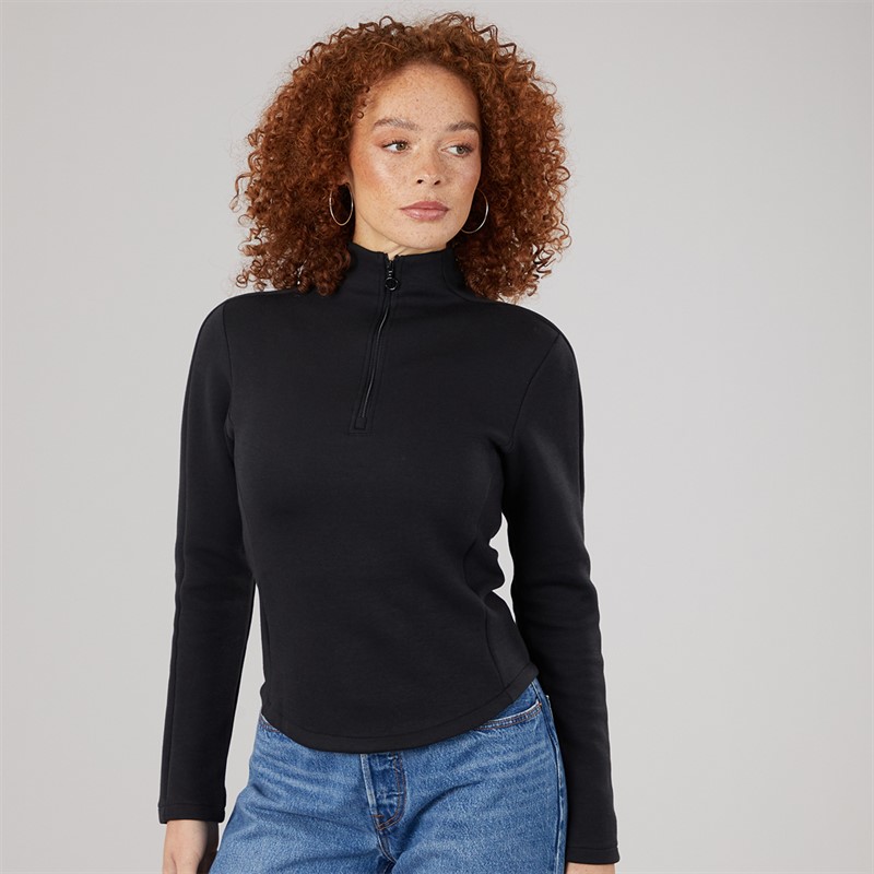 adidas Originals Womens Structured Interlock Long Sleeve Top Black