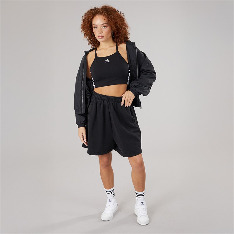 adidas Originals Womens Premium Essentials Sweat Shorts Black