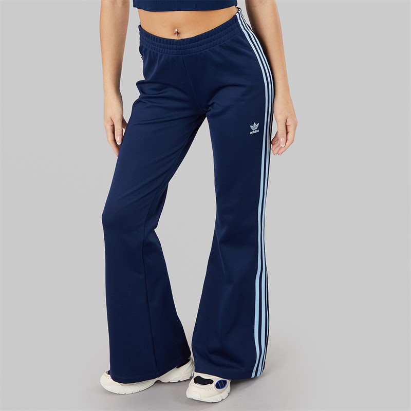 adidas Originals Womens Adicolour 3-Stripes Flared Track Pants Night Indigo