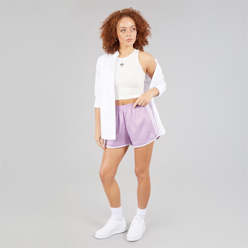 adidas Originals Womens Adicolour 3-Stripes Sprinter Shorts Light Orchid