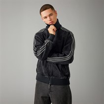 adidas Originals Mens Adicolour Denim Firebird Track Top True Black Denim