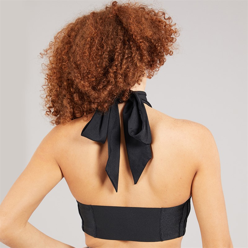 adidas Originals Womens Tie Neck Crop Top Black