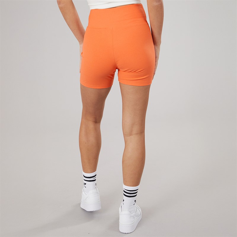 adidas Originals Womens Essentials Rib Biker Shorts Semi Coral