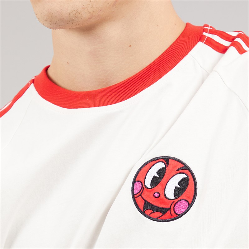 adidas Originals Mens X Made By Nelson Back Graphic California T-Shirt Cloud White