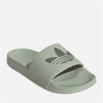 adidas Originals Womens Adilette Lite Sliders Halo Green/Silver Metallic