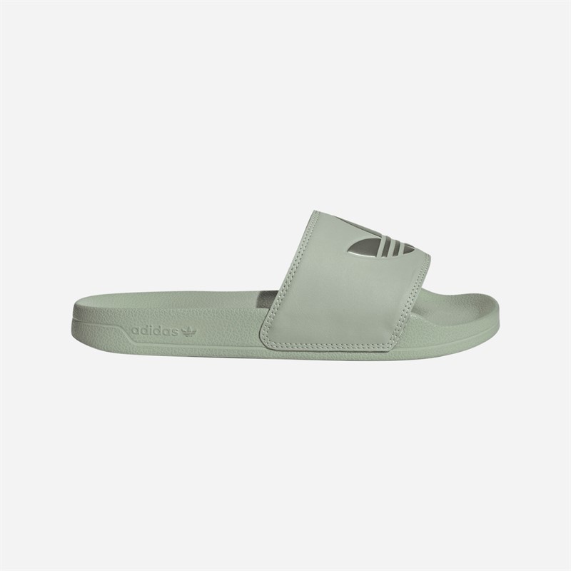adidas Originals Womens Adilette Lite Sliders Halo Green/Silver Metallic