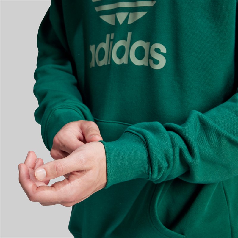 adidas Originals Mens Adicolour Classics Trefoil Hoodie Collegiate Green