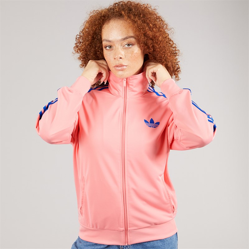 adidas Originals Womens Adicolour Classic Firebird Loose Track Jacket Semi Pink Spark/Blue