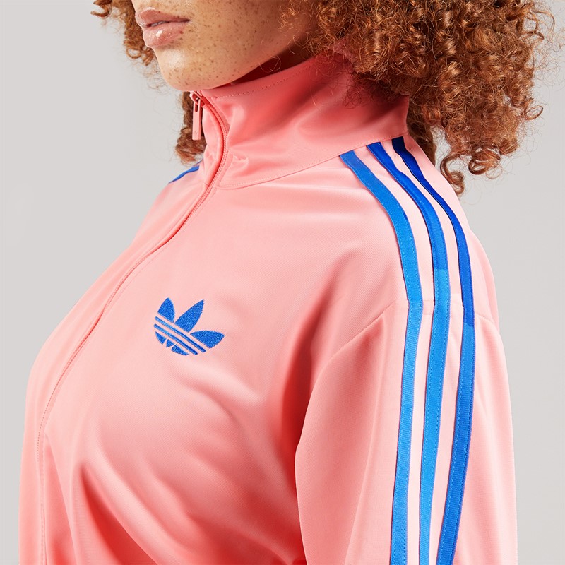 adidas Originals Womens Adicolour Classic Firebird Loose Track Jacket Semi Pink Spark/Blue