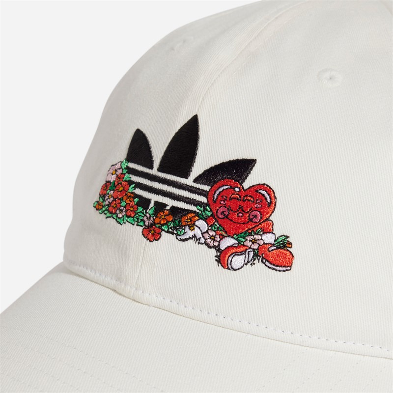adidas Originals Mens Graphic Dad Cap Cloud White