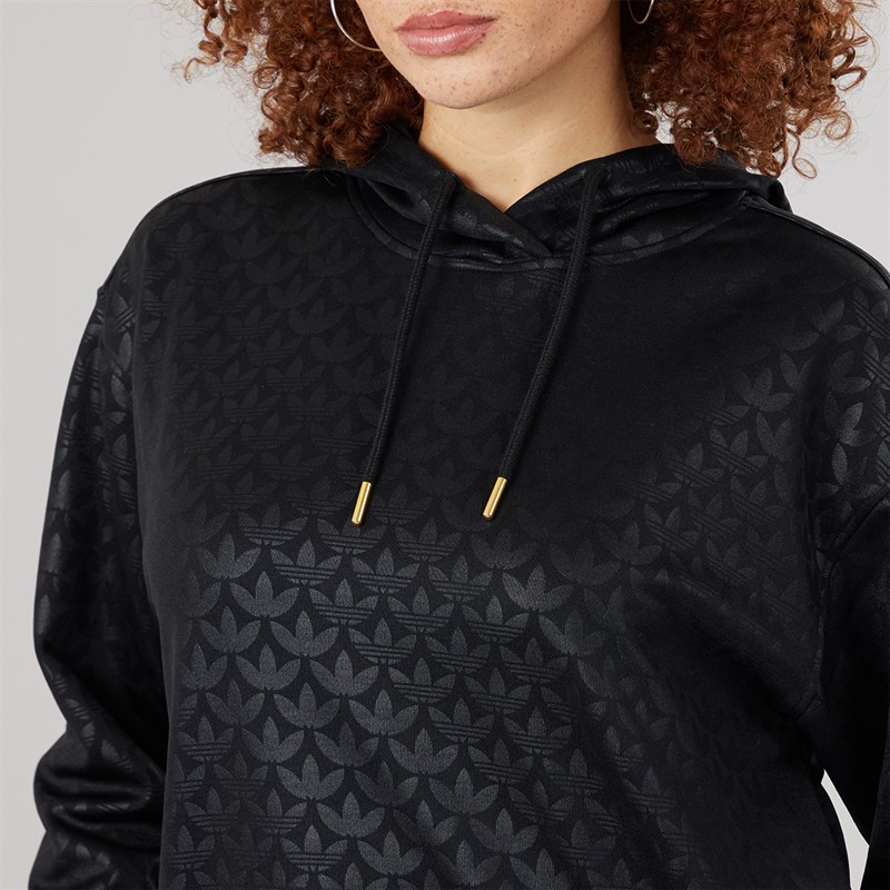 adidas Originals Womens Logo AOP Hoodie Black