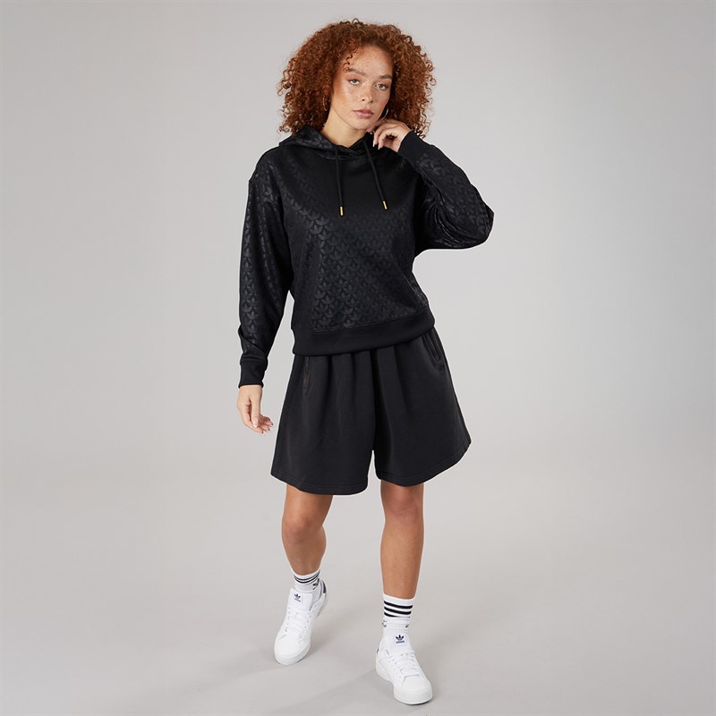 adidas Originals Womens Logo AOP Hoodie Black