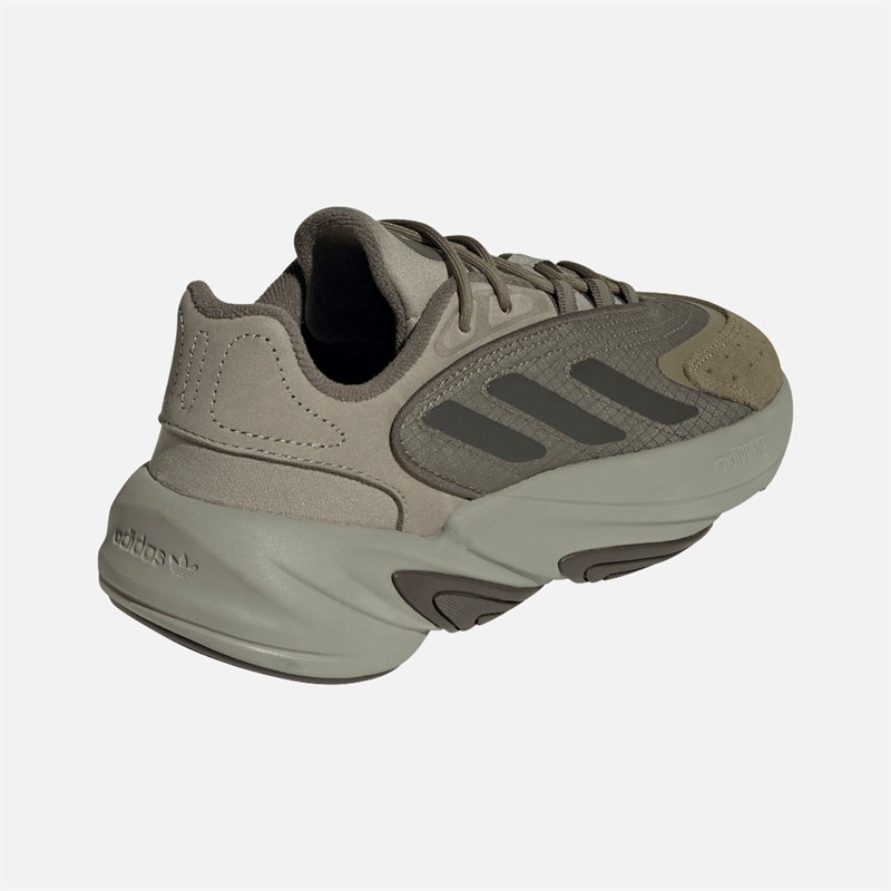 adidas Originals Junior Boys Ozelia Trainers Silver Pebble/Shadow Olive