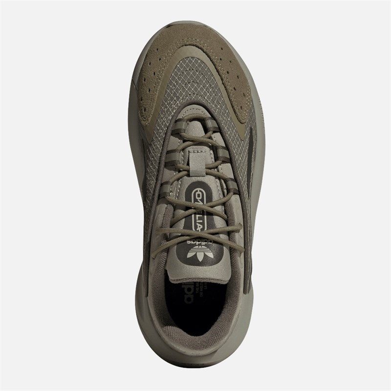adidas Originals Junior Boys Ozelia Trainers Silver Pebble/Shadow Olive