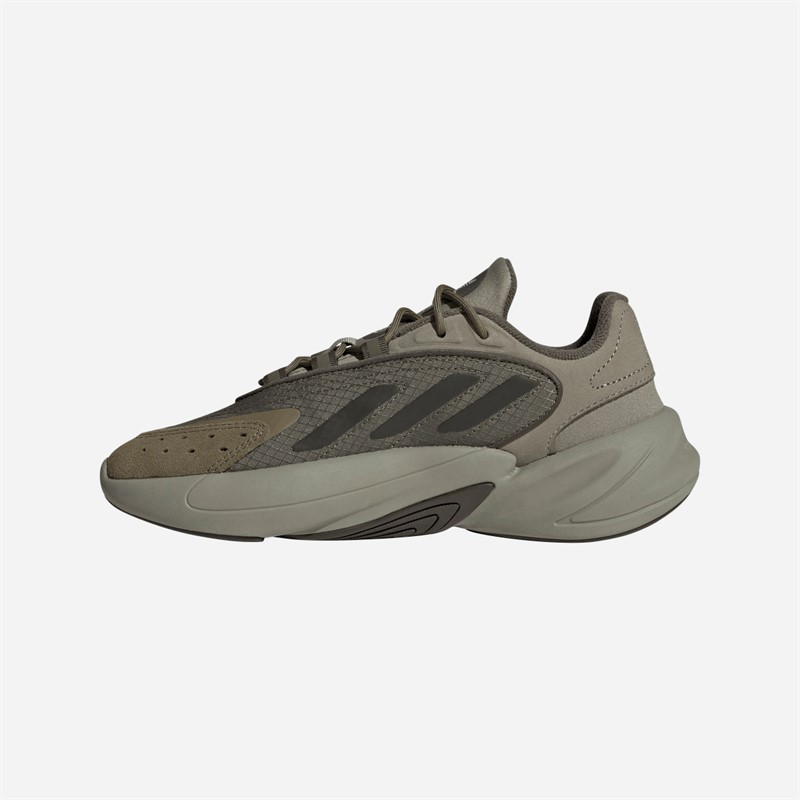 adidas Originals Junior Boys Ozelia Trainers Silver Pebble/Shadow Olive