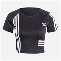 adidas Originals T-shirt cropped 3-Stripes dla niej kolor Czarny