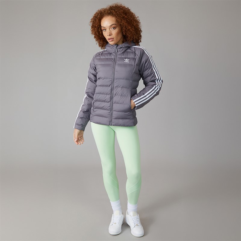 adidas Originals Veste à Capuche Matelassée Adicolor Femme Trace Grey
