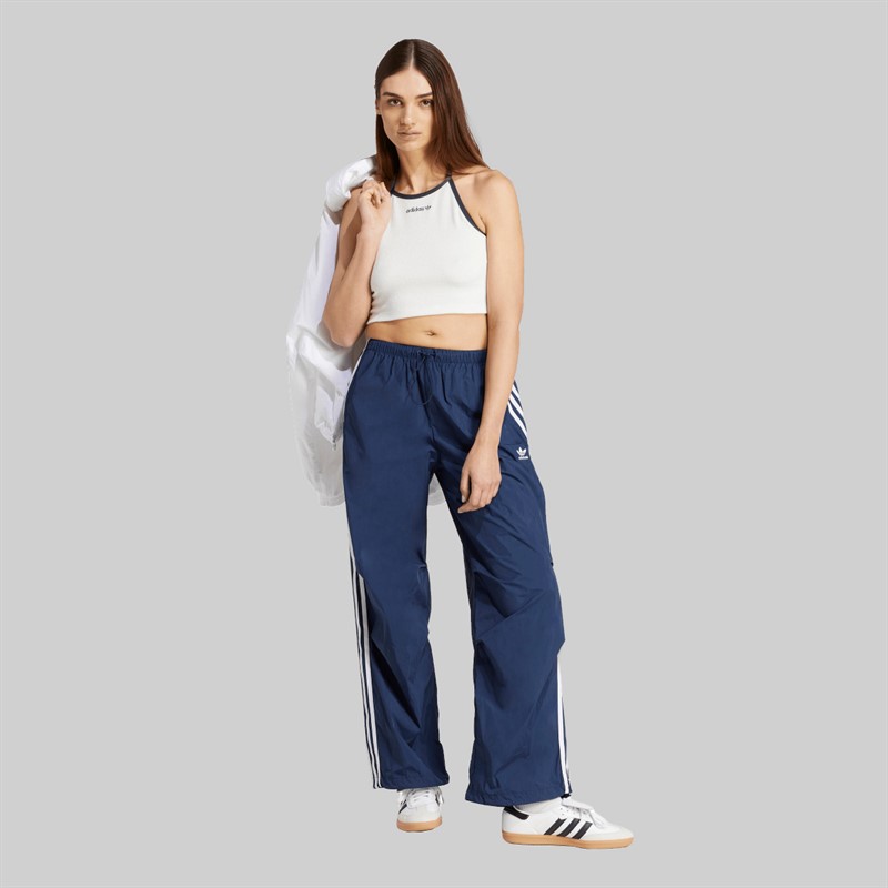 adidas Originals Top z wiązaniem na szyi z ręcznika dla niej kolor Cloud White