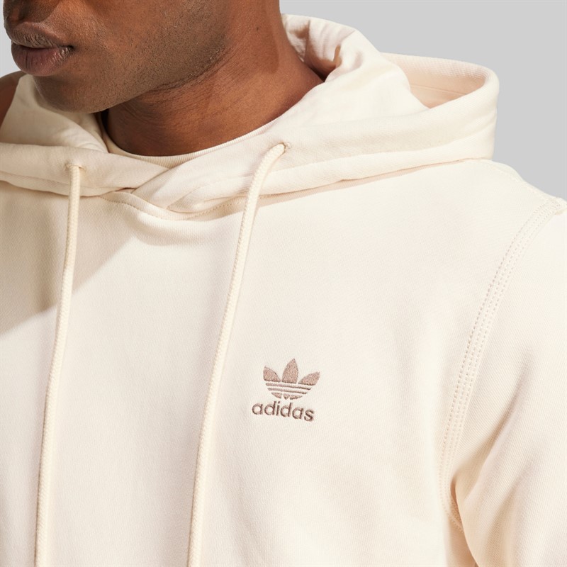 adidas Originals Trefoil Essentials French Terry bluza z kapturem dla niego kolor Wonder White