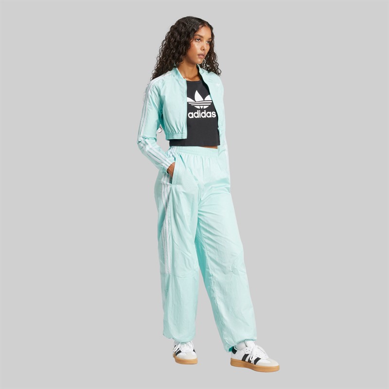 adidas Originals Spodnie dresowe oversize Adicolour Teamgeist dla niej kolor Semi Flash Aqua