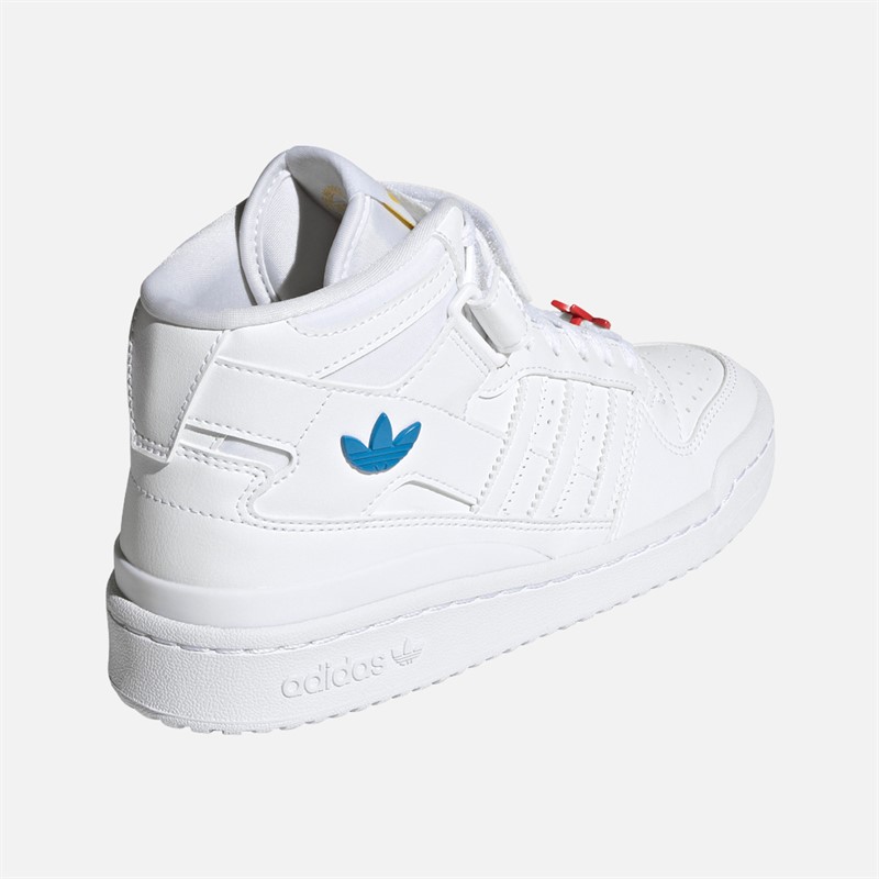 adidas Originals Junior Junge Forum Mid Sneaker Cloud White/Rot/Bright Blue
