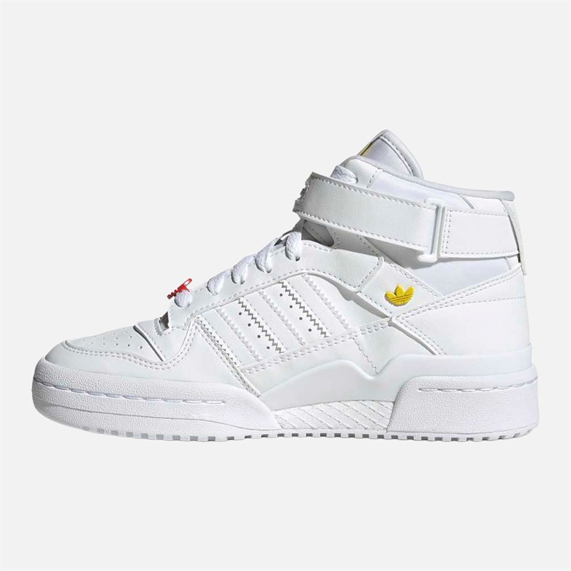 adidas Originals Junior Junge Forum Mid Sneaker Cloud White/Rot/Bright Blue