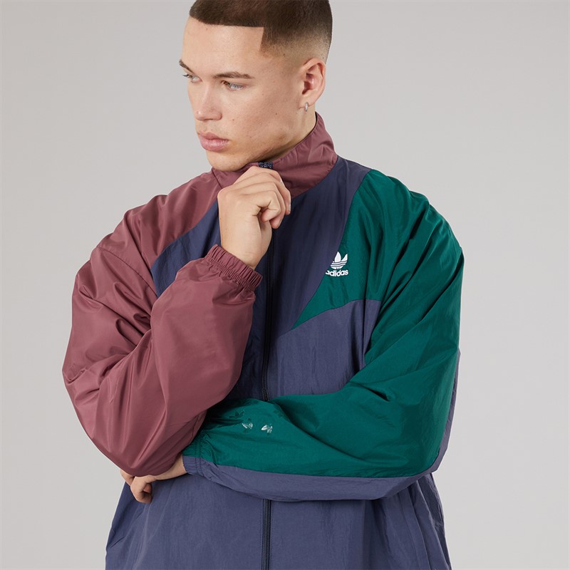 adidas Originals Herren Adicolour Colorblock Trainingsjacke Shadow Navy/Crimson/Grün