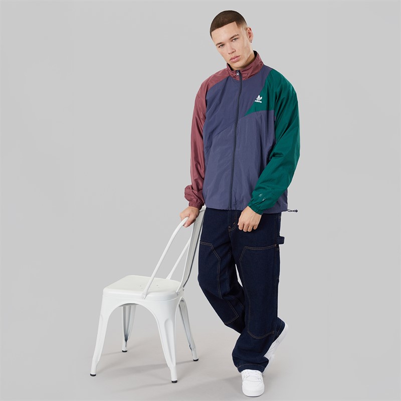 adidas Originals Adicolour kolorowy kurtka treningowa dla niego kolor Shadow Navy/Crimson/Zielony