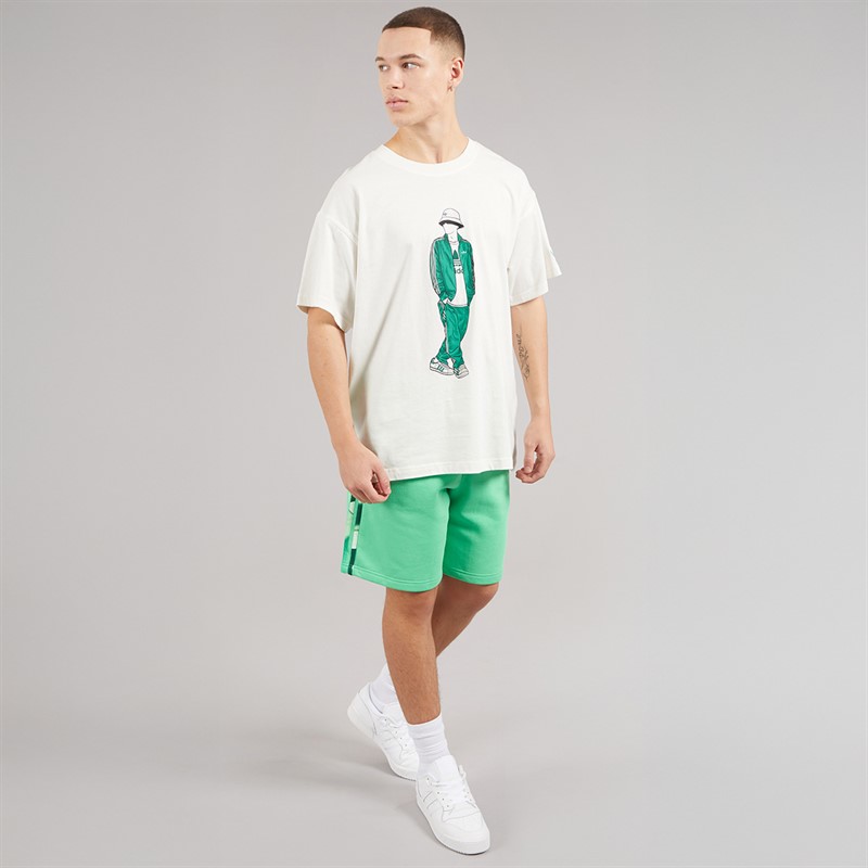 adidas Originals Herren GFX Trefoil Logo T Shirt Off White