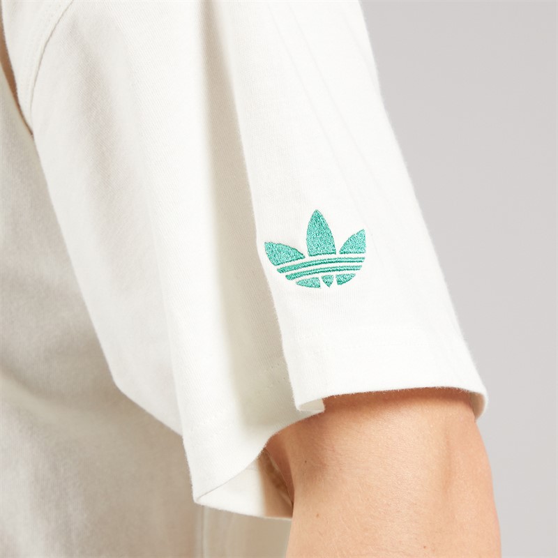 adidas Originals Herren GFX Trefoil Logo T Shirt Off White