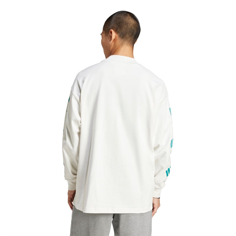 adidas Originals Herren EQT Grafik Langarm T Shirt Cloud White