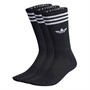 adidas Originals Herren Drei Pack Socken mit Rundhalsausschnitt Schwarz