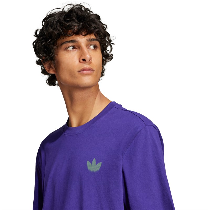 adidas Originals Herren Skelett Rücken Grafik T Shirt Collegiate Purple