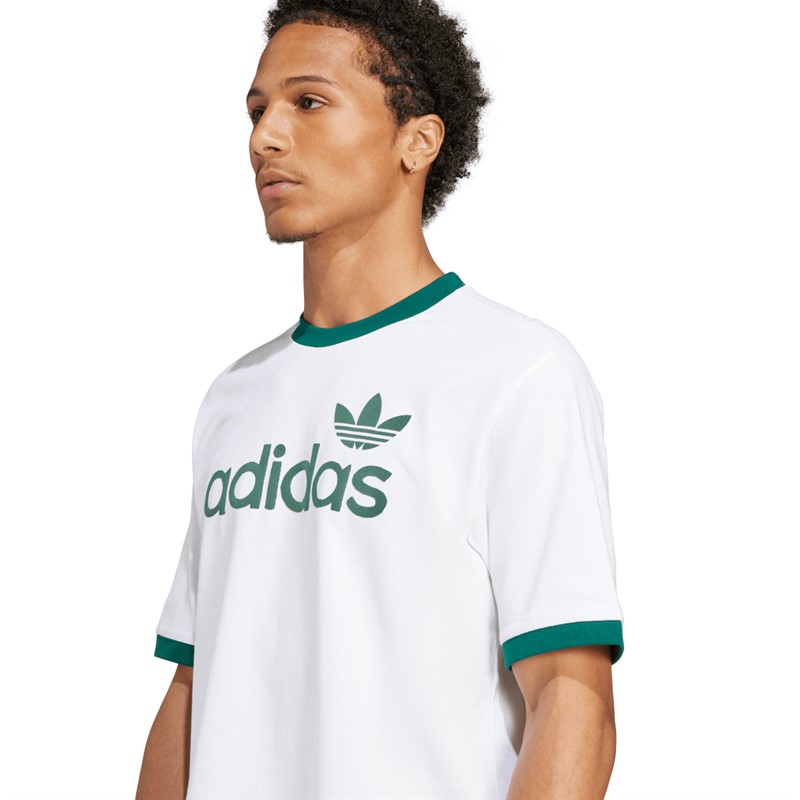 adidas Originals Herren Einfaches T Shirt Off White