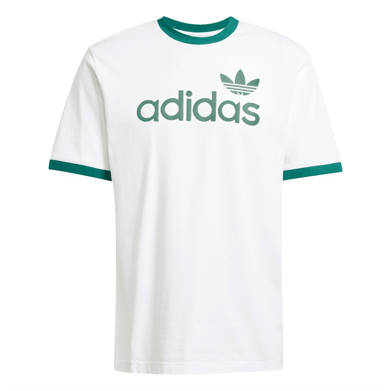 adidas Originals Herren Einfaches T Shirt Off White