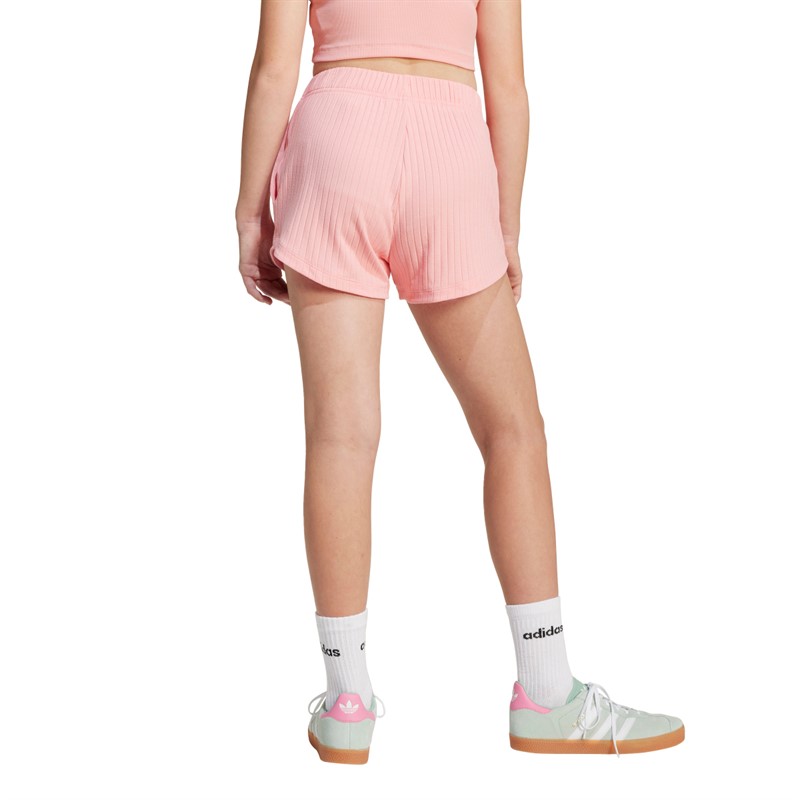 adidas Originals Junior Mädchen Rippstrick Shorts Semi Pink Spark