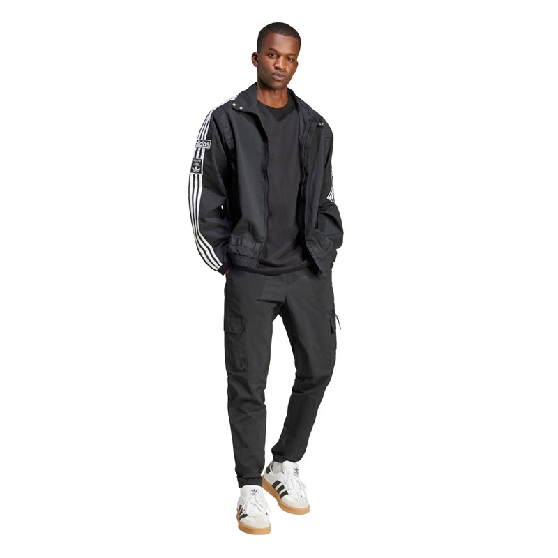 adidas Originals Trefoil spodnie cargo z tkaniny dla niego kolor Czarny