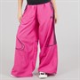 adidas Originals Womens Adicolour Teamgeist Oversized Woven Track Pants Semi Lucid Fuchsia/Black
