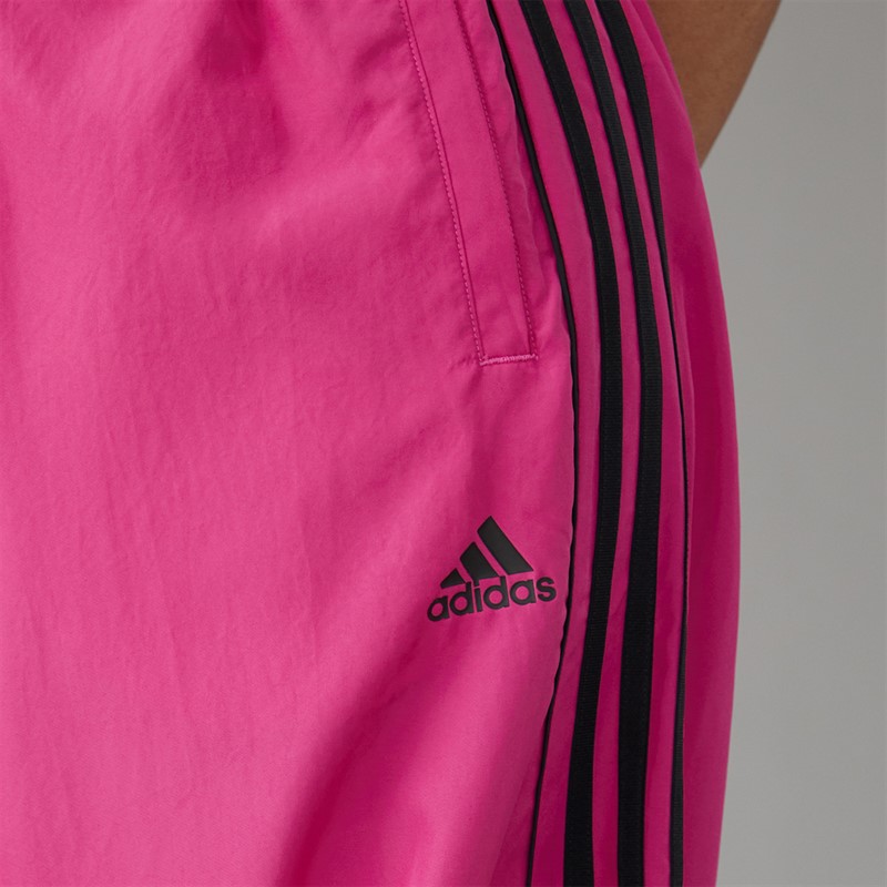 adidas Originals Womens Adicolour Teamgeist Oversized Woven Track Pants Semi Lucid Fuchsia/Black