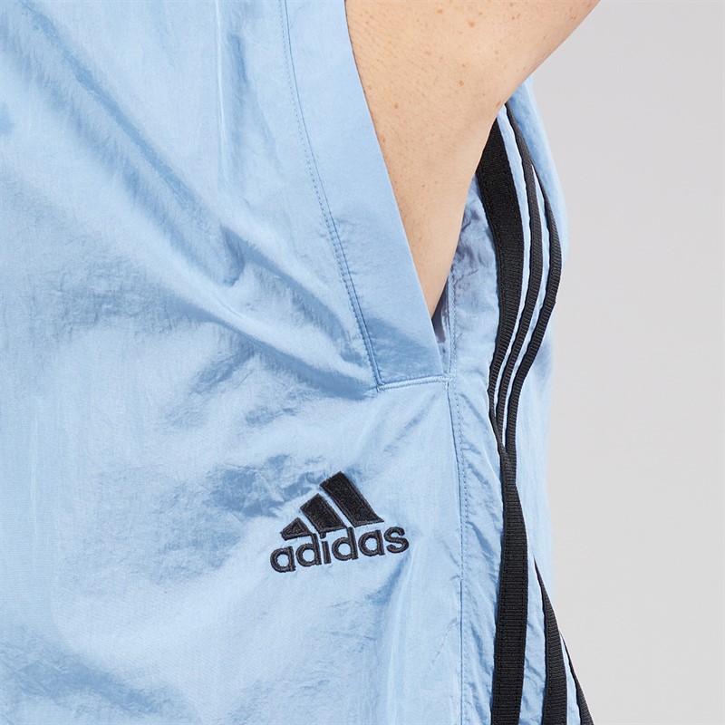 adidas Originals Womens Adicolour Teamgeist Oversized Woven Track Pants Ash Blue