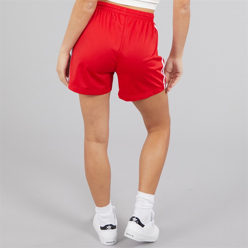 adidas Originals Womens Adicolor Firebird Shorts Better Scarlet/White