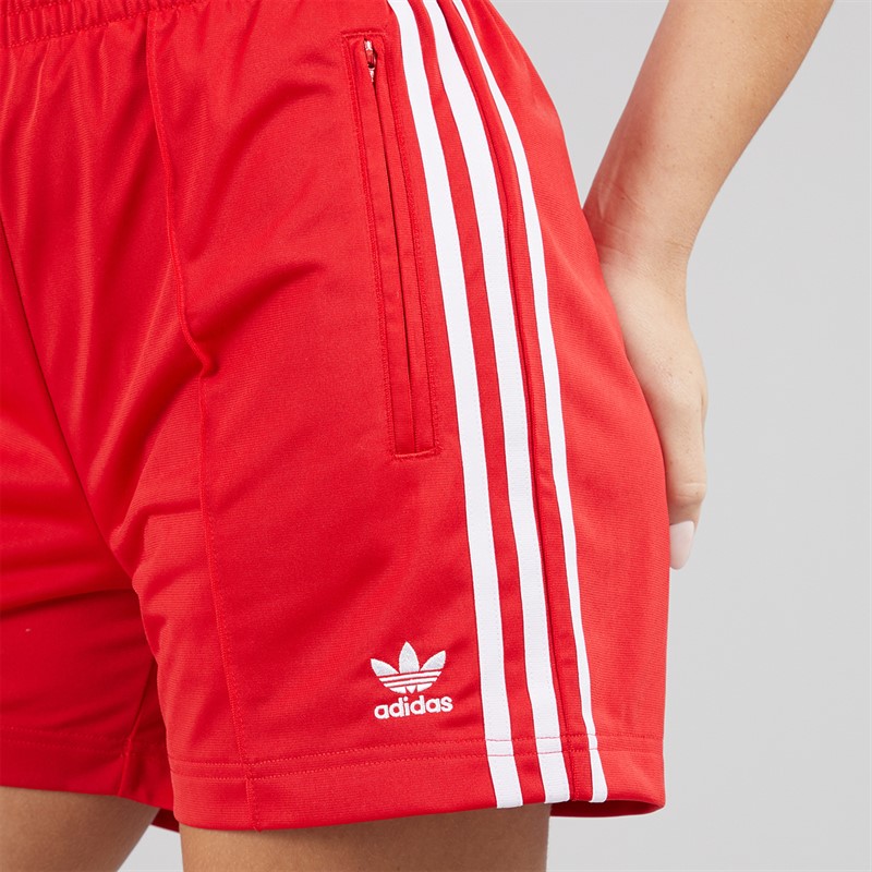 adidas Originals Womens Adicolor Firebird Shorts Better Scarlet/White