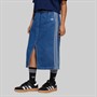 adidas Originals Junior Girls Adicolor Denim Skirt Medium Blue Denim
