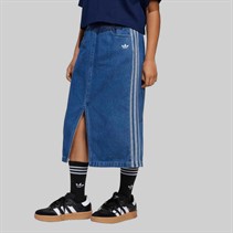 adidas Originals Junior Girls Adicolor Denim Skirt Medium Blue Denim