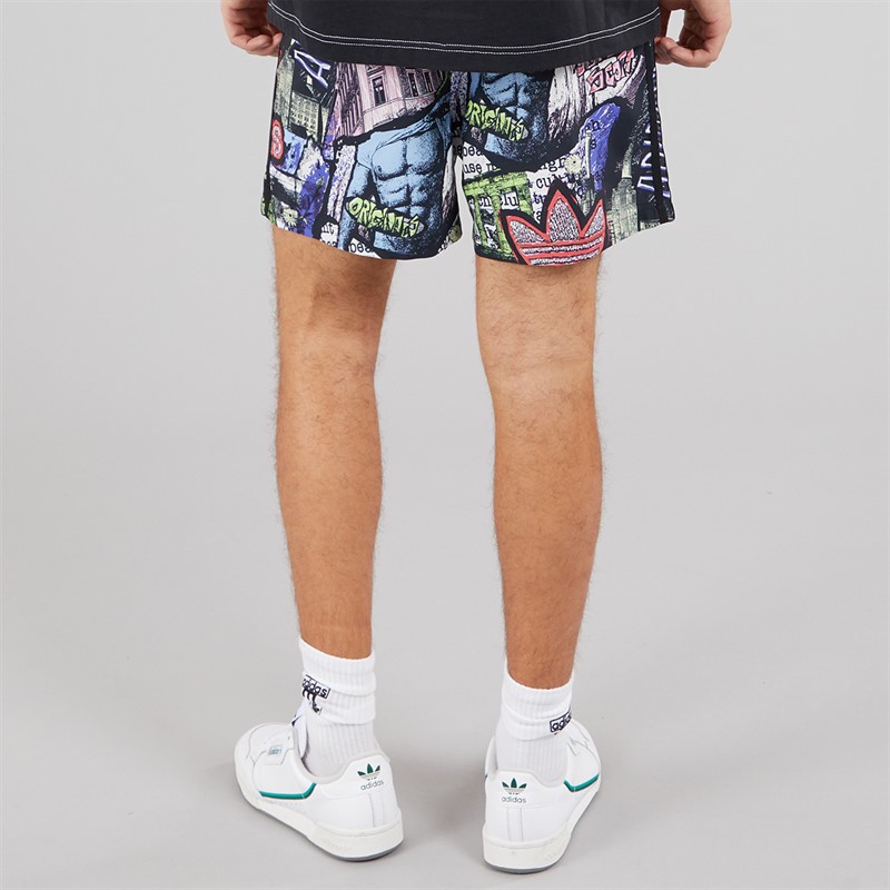 adidas Originals Mens X Jeremy Scott All Over Print Shorts Multicolor